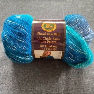 Lion Brand Shawl in a Ball Healing Teal Yarn
